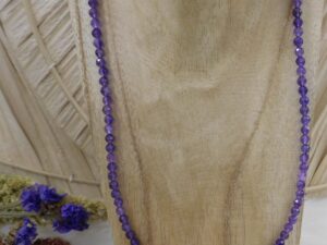 Collier améthyste 4mm facettées