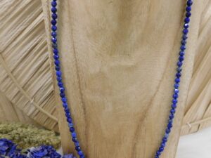 Collier lapis-lazuli 4mm facettées