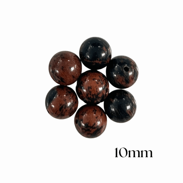 PERLES OBSIDIENNE ACAJOU – Image 3
