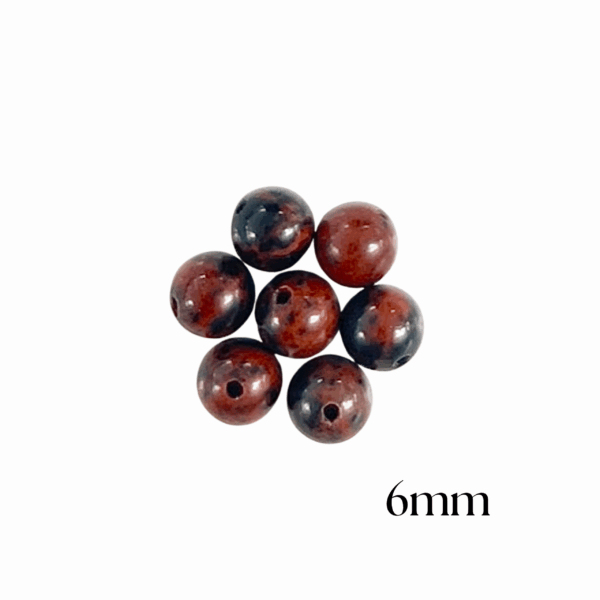 PERLES OBSIDIENNE ACAJOU – Image 2