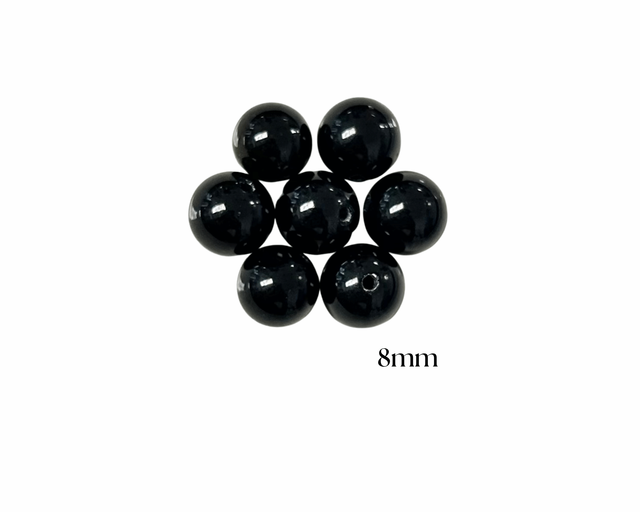 PERLES OBSIDIENNE NOIRE