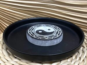 Palet yin yang en Sélénite