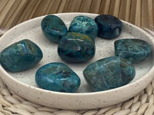 Chrysocolle pierre roulée
