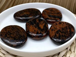 Galet Obsidienne Acajou