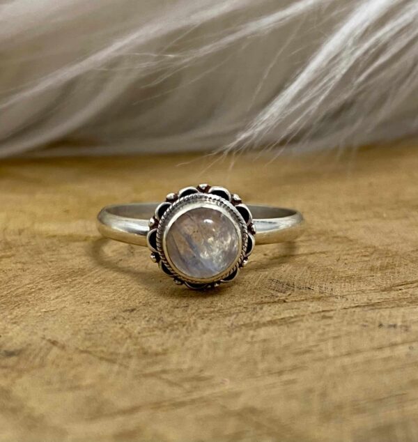 Bague Labradorite Blanche argent 925