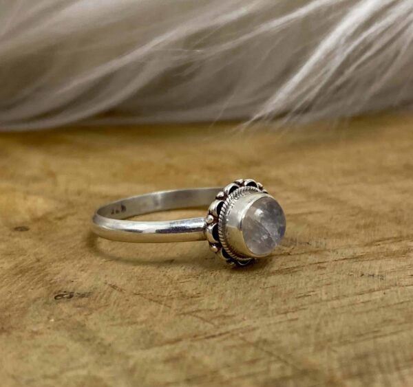 Bague Labradorite Blanche argent – Image 3