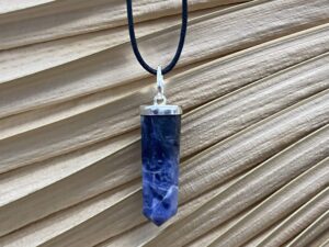 Pendentif pointe sodalite