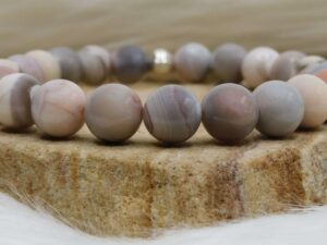 BRACELET AGATE BOTSWANA ROSE