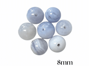 PERLES CALCÉDOINE BLEUE
