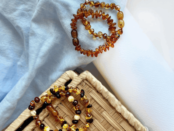 BRACELET BÉBÉ AMBRE COGNAC – Image 2