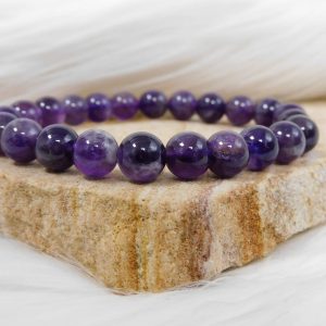 bracelet améthyste 8mm