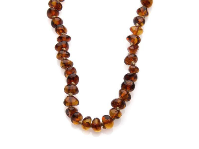 COLLIER BÉBÉ AMBRE COGNAC