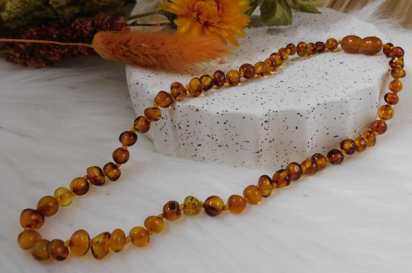 COLLIER BÉBÉ AMBRE COGNAC