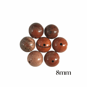 PERLES JASPE ROUGE