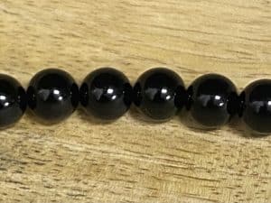 Perle 8mm Obsidienne noir