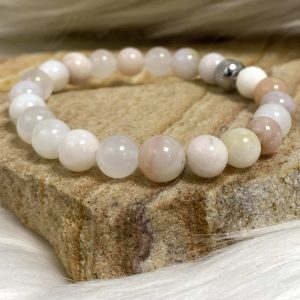 Bracelet opale rose 8mm