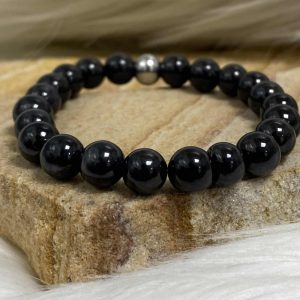 Bracelet jade noir 8mm