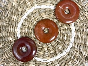 Donut jaspe rouge 40mm