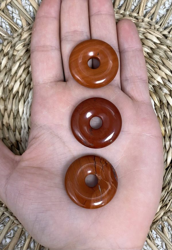 Donut jaspe rouge 30mm