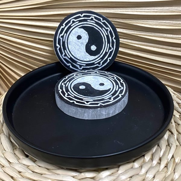 Palet yin yang en Sélénite