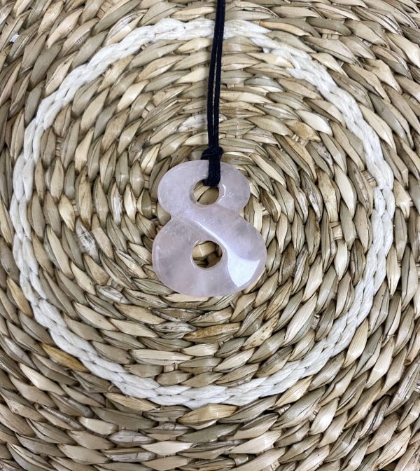 Pendentif infini Quartz rose