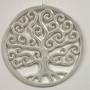Ornement mur arbre de vie blanc