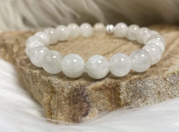 Bracelet labradorite blanche 8mm