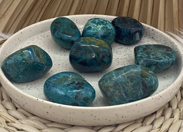 Chrysocolle pierre roulée