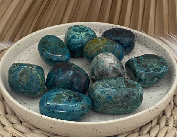 Chrysocolle pierre roulée