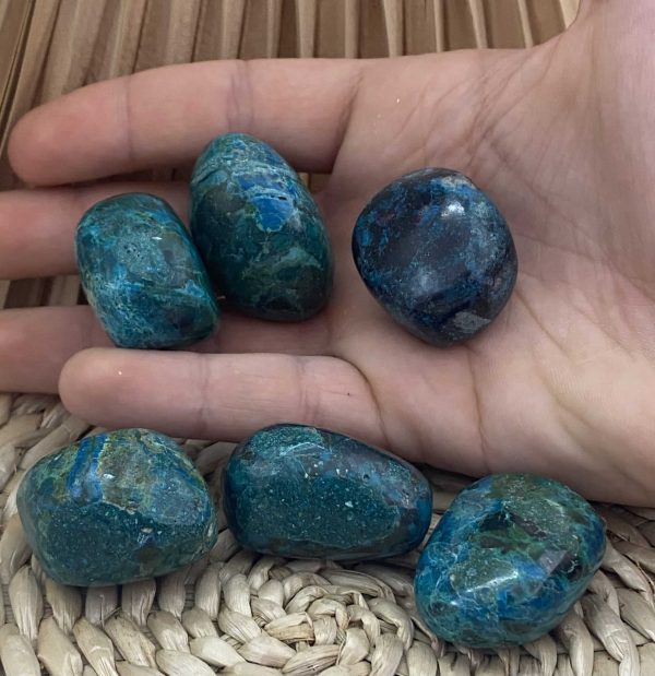 Chrysocolle pierre roulée