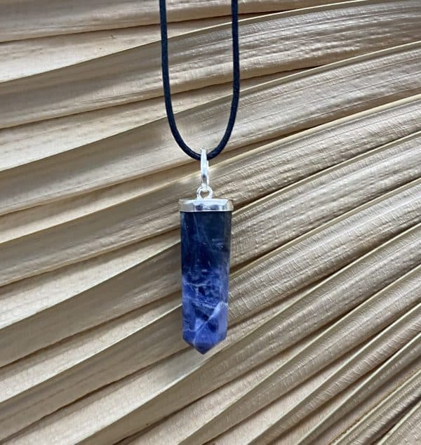 Pendentif pointe sodalite