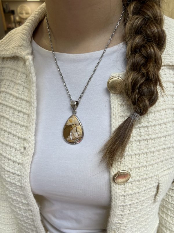 PENDENTIF JASPE CAPPUCCINO – Image 3