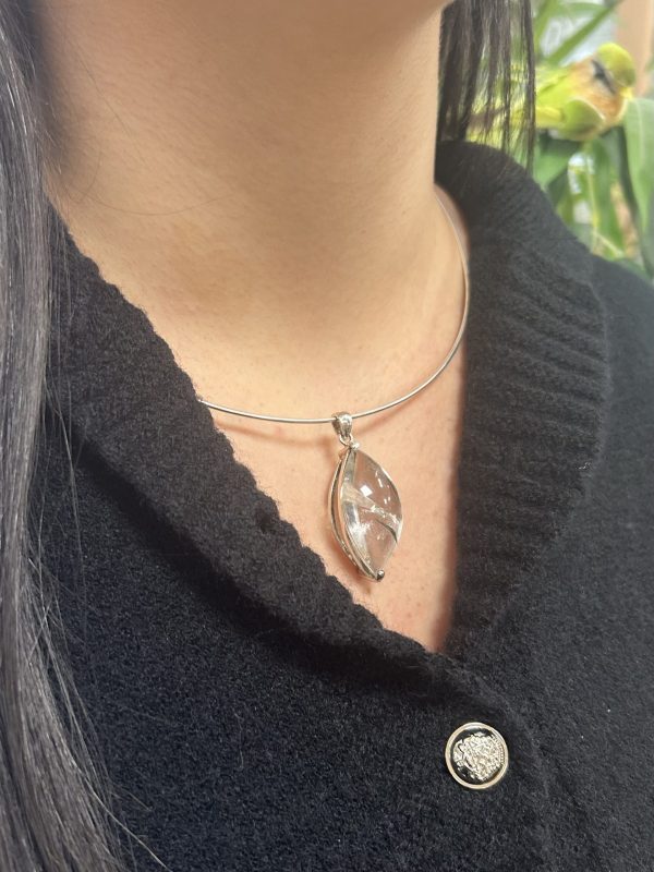 PENDENTIF ARGENT QUARTZ TOURMALINE – Image 3