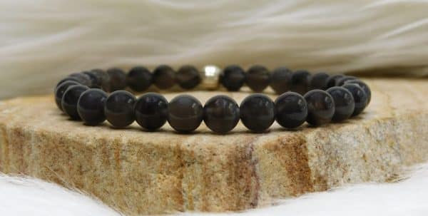 BRACELET PIERRE DE LUNE NOIRE – Image 2