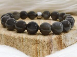 BRACELET PIERRE DE LUNE NOIRE