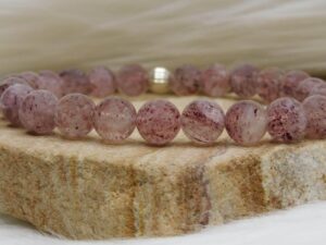BRACELET QUARTZ FRAISE