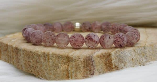 BRACELET QUARTZ FRAISE