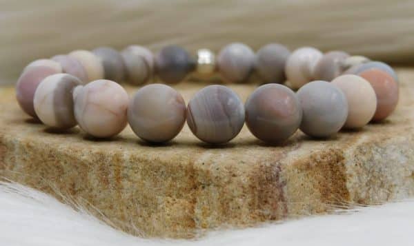 BRACELET AGATE BOTSWANA ROSE