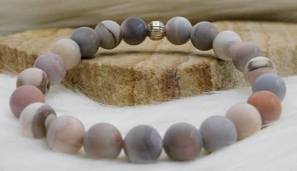 BRACELET AGATE BOTSWANA ROSE – Image 2