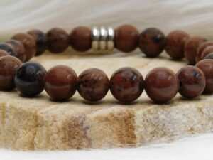BRACELET OBSIDIENNE ACAJOU