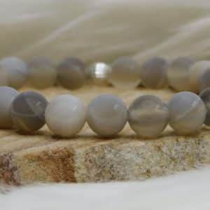 BRACELET AGATE GRISE