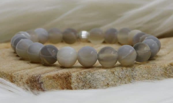 BRACELET AGATE GRISE