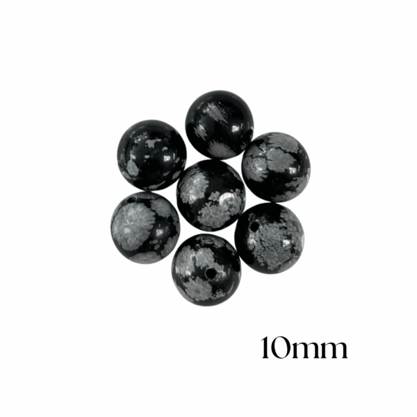 PERLES OBSIDIENNE MOUCHETÉE – Image 3