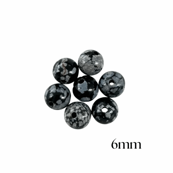 PERLES OBSIDIENNE MOUCHETÉE – Image 2