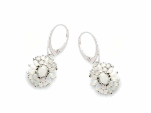 BOUCLES D'OREILLES OPALE BLANCHE