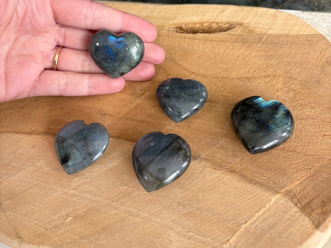 COEURS EN LABRADORITE