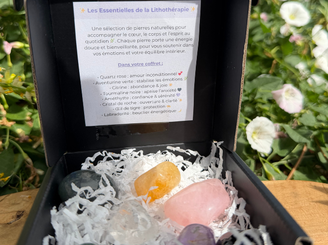 COFFRET LES ESSENTIELLES DE LA LITHOTHÉRAPIE – Image 3