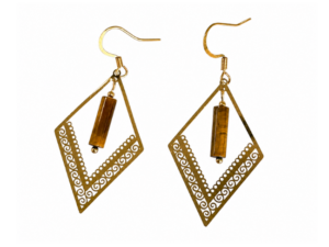 BOUCLES NAÏA OEIL DE TIGRE